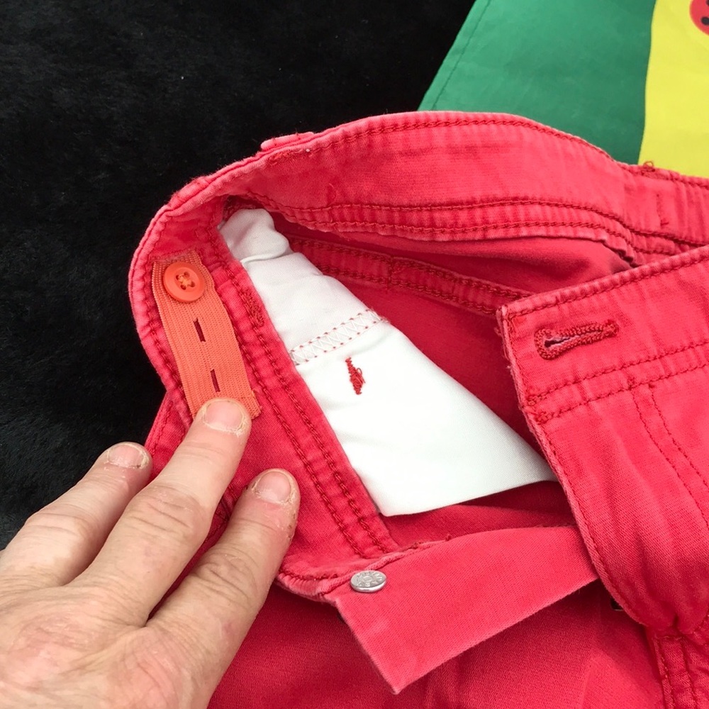 Wrangler Adjustable Waist Red Khaki Cargo Shorts Boys 8 Regular
